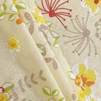 Cream Coral Garden Fiesta 120 TC Pure Cotton Bedsheet Set with Pillow Cover
