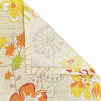 Cream Coral Garden Fiesta 120 TC Pure Cotton Bedsheet Set with Pillow Cover