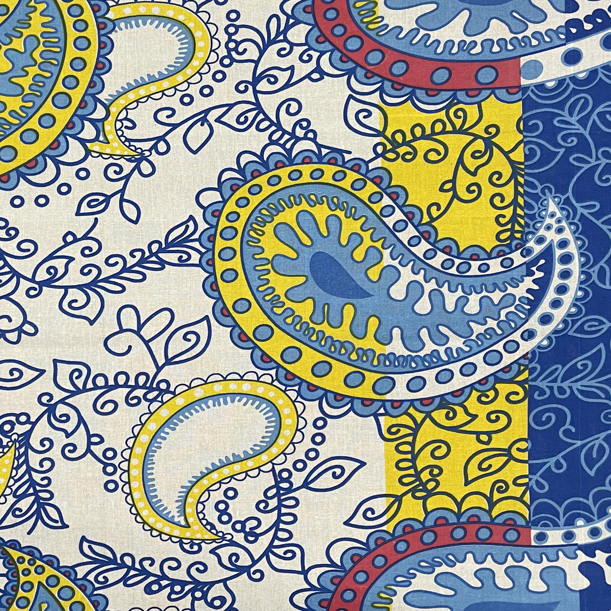 Ivory Rainbow Paisley 120 TC Pure Cotton Bedsheet Set with Pillow Cover