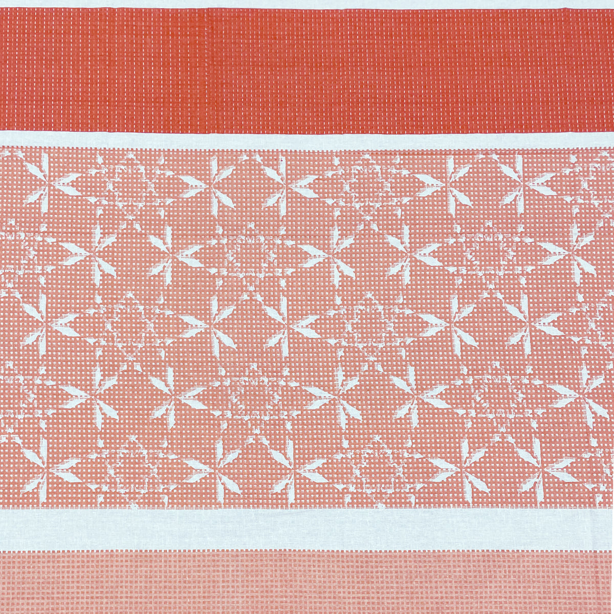 Coral Petal Lattice 120 TC Pure Cotton Bedsheet Set with Pillow Cover