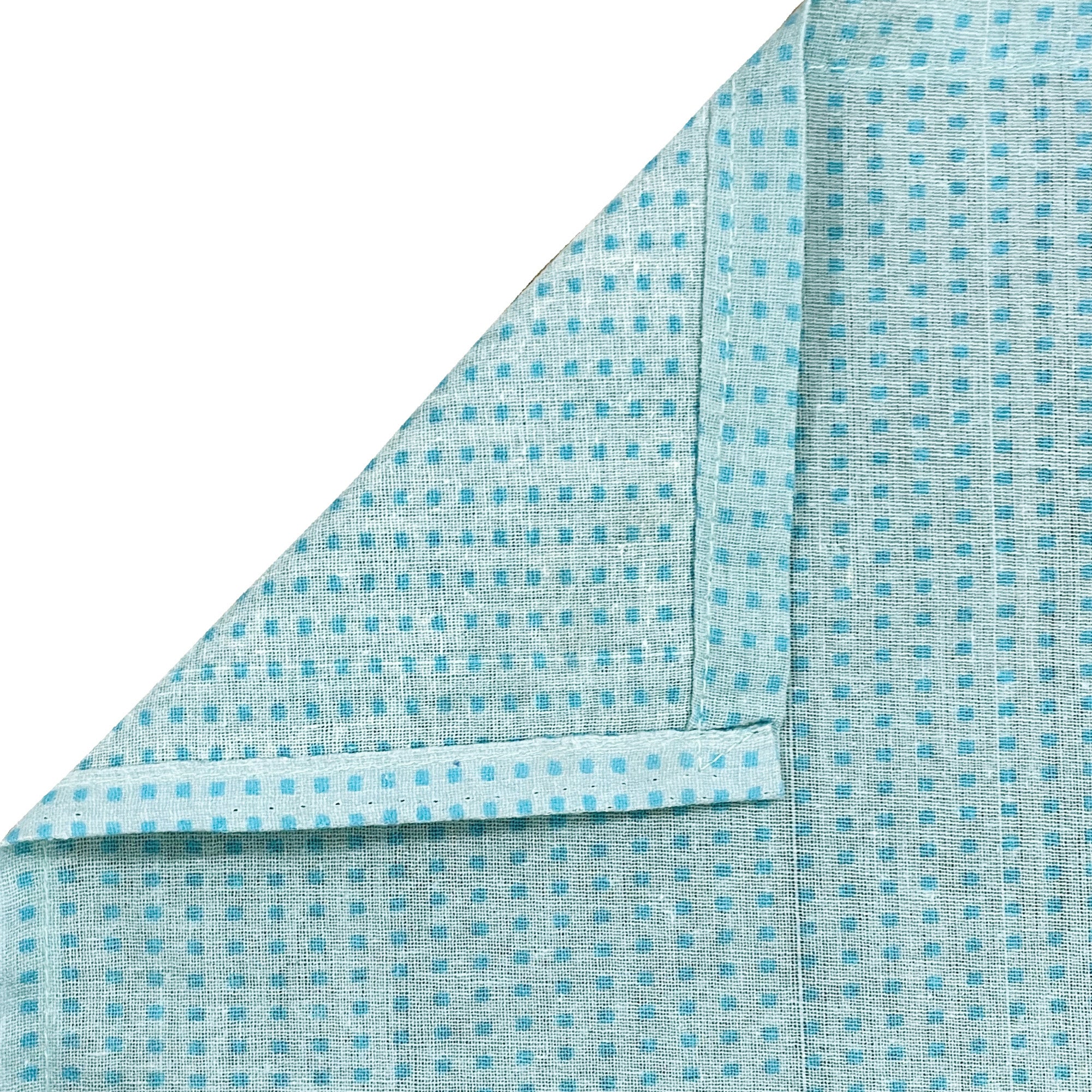 Aqua Geometric Stripe 120 TC Pure Cotton Bedsheet Set with Pillow Cover
