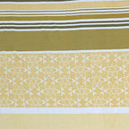 Mustard Meadow Stripe 120 TC Pure Cotton Bedsheet Set with Pillow Cover