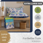Tropical Paisley Stripe 120 TC Pure Cotton Bedsheet Set with Pillow Cover