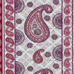 Berry Paisley Patchwork 120 TC Pure Cotton Bedsheet Set with Pillow Cover