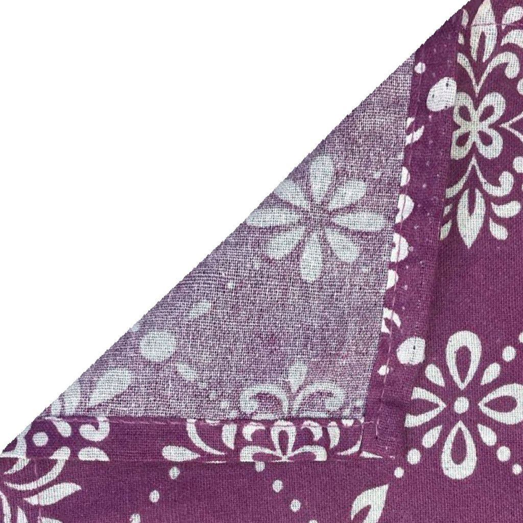 Berry Paisley Patchwork 120 TC Pure Cotton Bedsheet Set with Pillow Cover