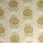 Ivory Golden Medallion 120 TC Pure Cotton Bedsheet Set with Pillow Cover
