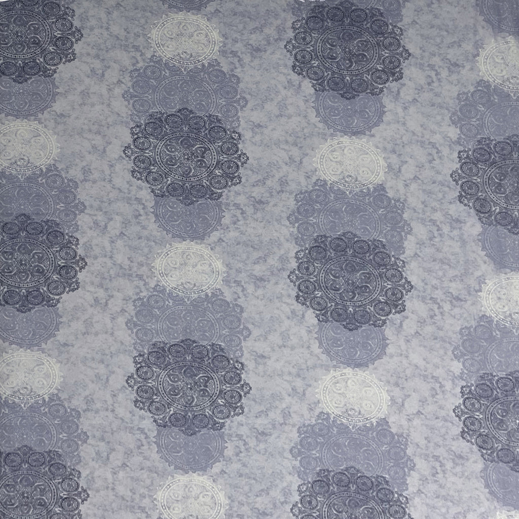 Lavender Medallion Symphony 120 TC Pure Cotton Bedsheet Set with Pillow Cover