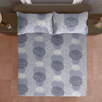Lavender Medallion Symphony 120 TC Pure Cotton Bedsheet Set with Pillow Cover
