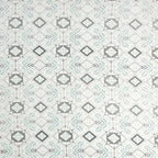 Mint Grey Folk Diamonds 120 TC Pure Cotton Bedsheet Set with Pillow Cover