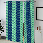 Beige Floral Border 250 GSM Polyester 100% Blackout Eyelet Curtain
