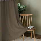 Taupe Grey Abstract Border 250 GSM Polyester 100% Blackout Eyelet Curtain