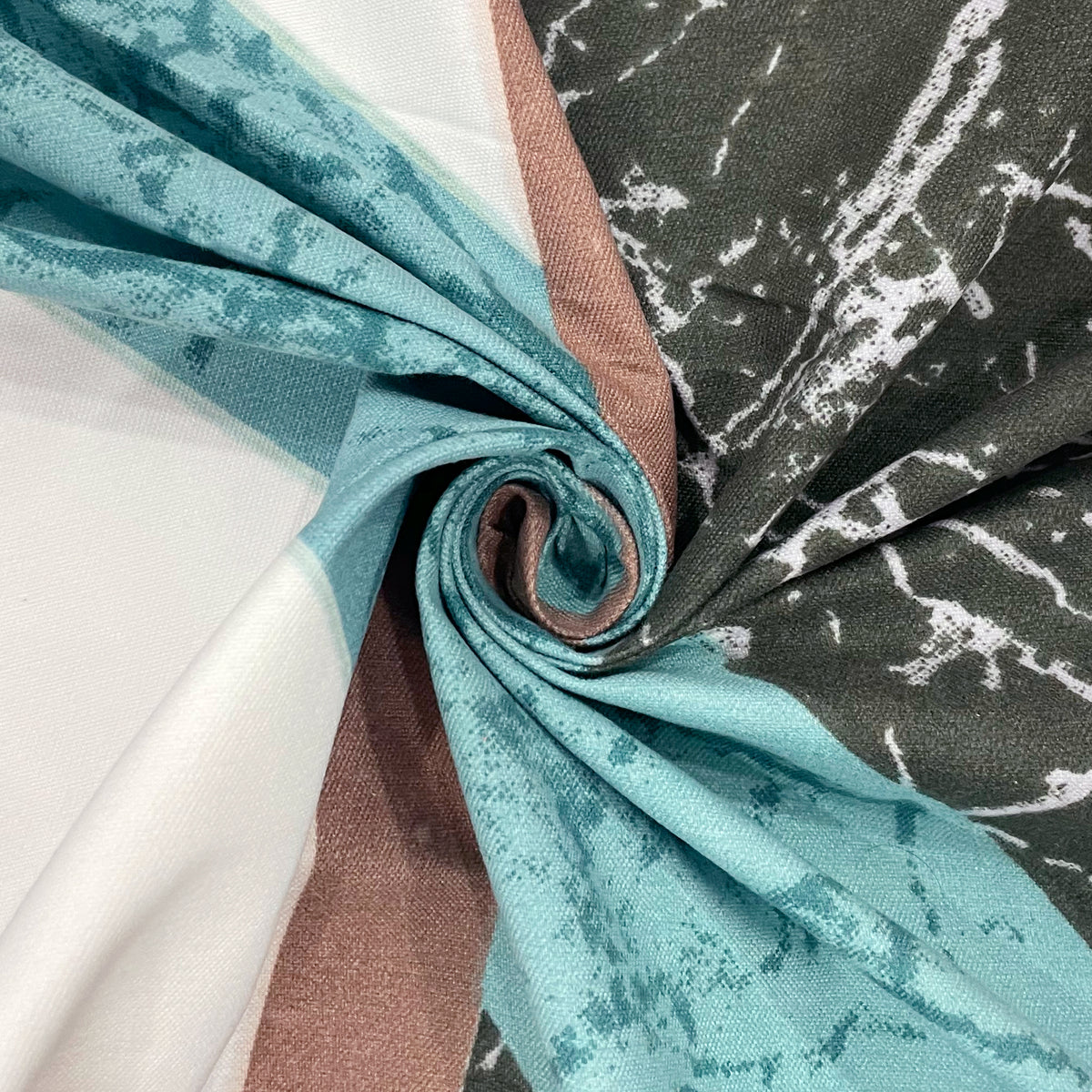 Aqua Marble Weave 180 TC Blended Cotton Bedsheet Set with Pillow Cover