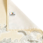 Ivory Damask Elegance 200 TC Pure Cotton Bedsheet Set with Pillow Cover