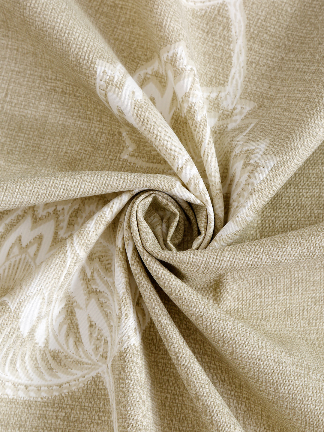 Sage Lotus Bloom 200 TC Pure Cotton Bedsheet Set with Pillow Cover