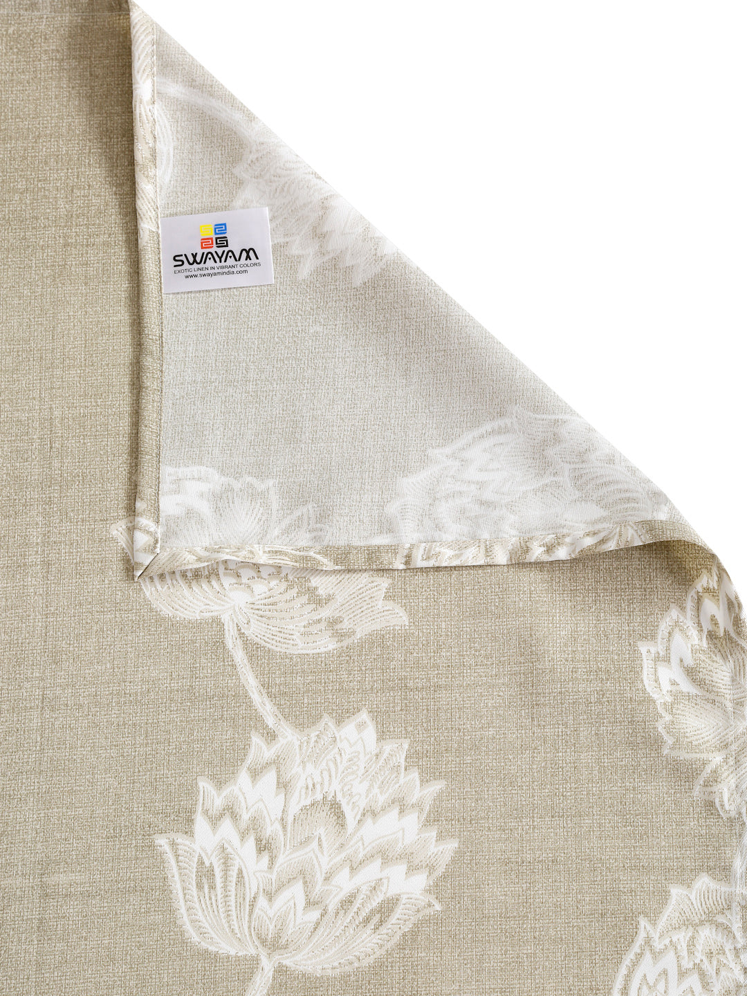 Sage Lotus Bloom 200 TC Pure Cotton Bedsheet Set with Pillow Cover