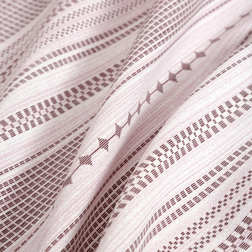 Lilac Whisper Stripe 200 TC Pure Cotton Bedsheet Set with Pillow Cover