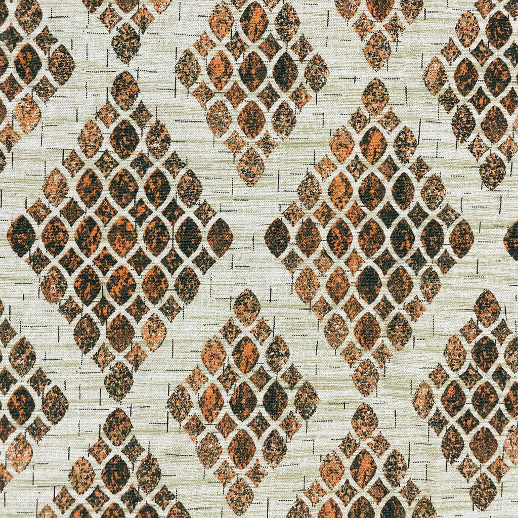 Premium Cotton Geometric Green & Brown Square 4 Seater Table Cover