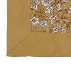 Premium Cotton Floral Mustard Square 4 Seater Table Cover