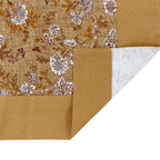 Premium Cotton Floral Mustard Square 4 Seater Table Cover