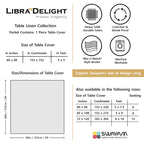 Premium Cotton Ethnic Beige Square 4 Seater Table Cover