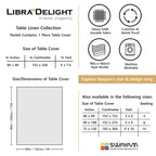 Premium Cotton Geometric Green & Brown Rectangular 6 Seater Table Cover