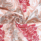 Premium Cotton Motif Beige Rectangular 6 Seater Table Cover