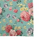 Floral Printed Dining Table Cover - Aqua Green Multicolor