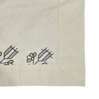 Premium Cotton Abstract Beige & Blue Rectangular 8 Seater Table Cover