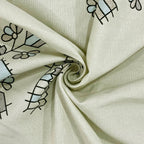 Premium Cotton Abstract Beige & Blue Rectangular 8 Seater Table Cover