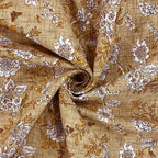 Premium Cotton Floral Mustard Rectangular 8 Seater Table Cover