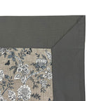 Premium Cotton Floral Grey Rectangular 8 Seater Table Cover