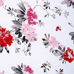 Elegant Pink Floral Pure Cotton 210 TC Single Bedsheet with 1 Pillow Cover (60x90 Inches)