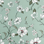 Aqua Spring - 210TC Pure Cotton Single Fitted Bedsheet (36 x 78 x 10 Inches)
