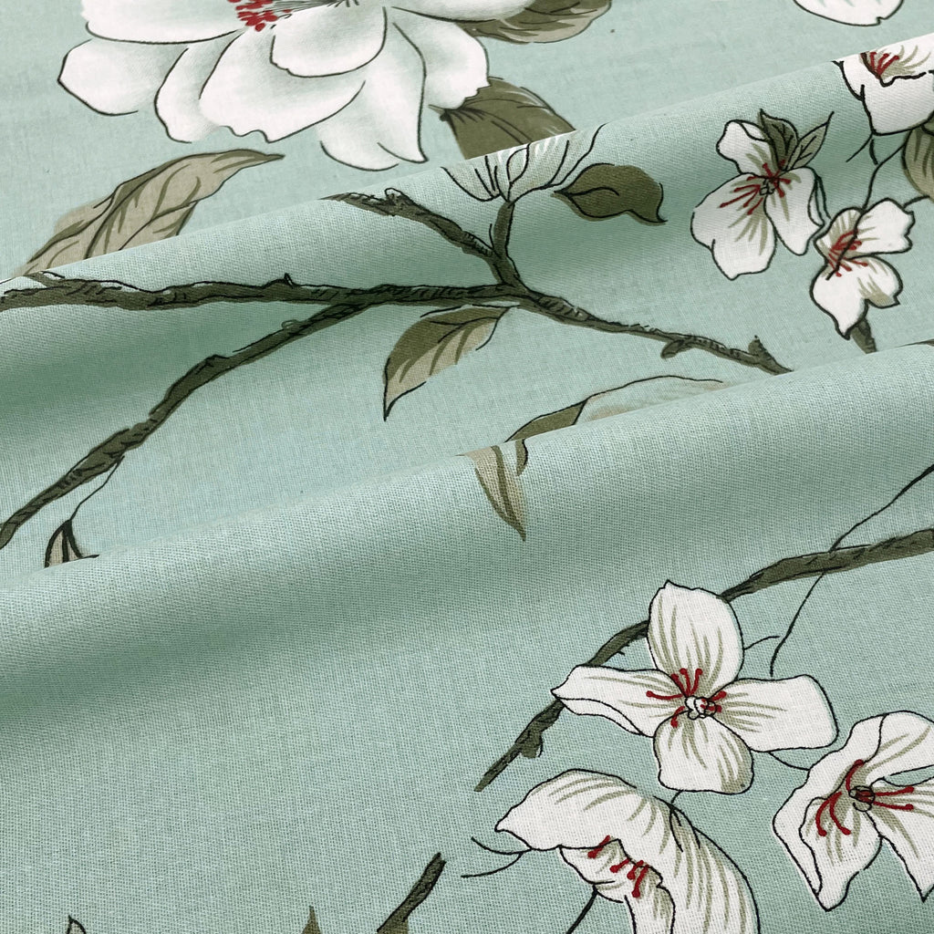 Aqua Spring - 210TC Pure Cotton Single Bedsheet (60x90 Inches)