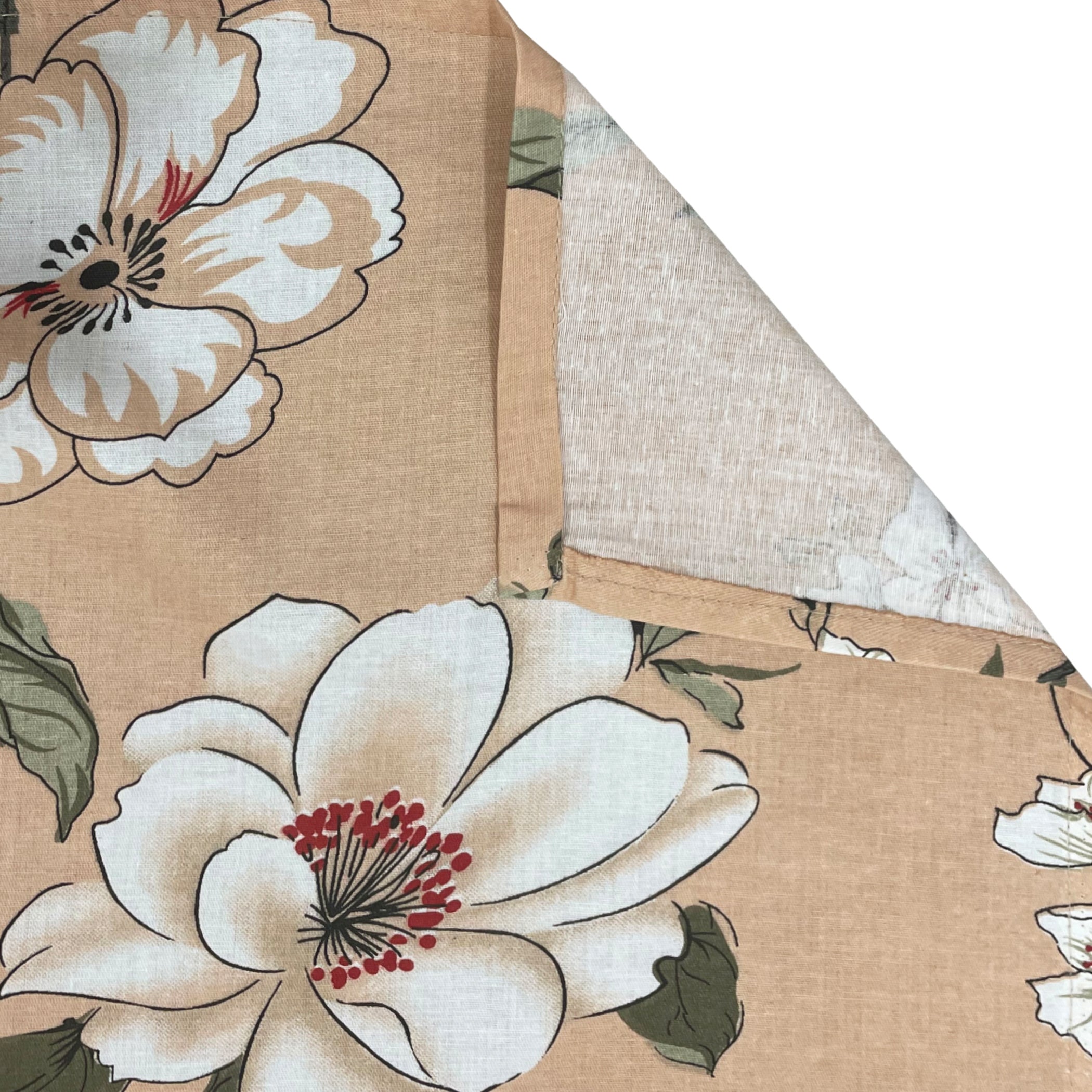 Peach Spring - 210TC Pure Cotton Single Bedsheet (60x90 Inches)