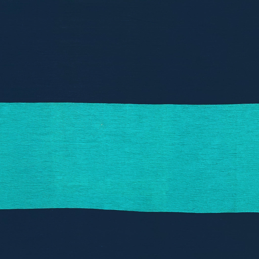 Coastal Current - Yarn-Dyed Turquoise Stripe Single Fitted Bedsheet (36 x 78 x 10 Inches)