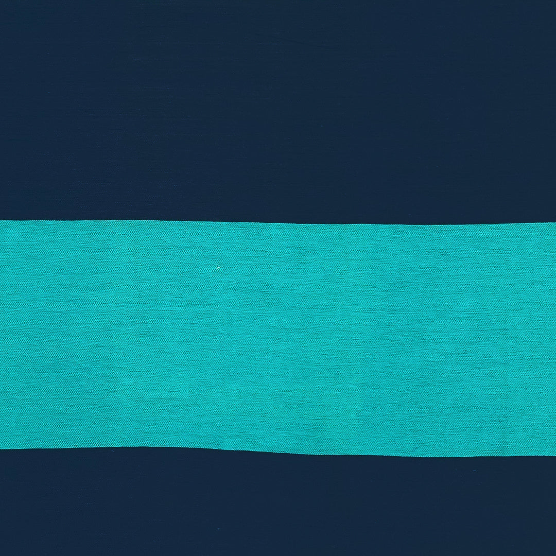 Coastal Current - Yarn-Dyed Turquoise Stripe Single Fitted Bedsheet (36 x 78 x 10 Inches)