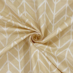 Beige Chevron Single Bedsheet with 1 Pillow Cover - Minimal Everyday Style (60x90 inches)