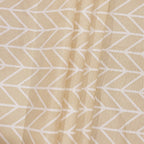 Beige Chevron Single Bedsheet with 1 Pillow Cover - Minimal Everyday Style (60x90 inches)