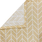 Beige Chevron Single Bedsheet with 1 Pillow Cover - Minimal Everyday Style (60x90 inches)