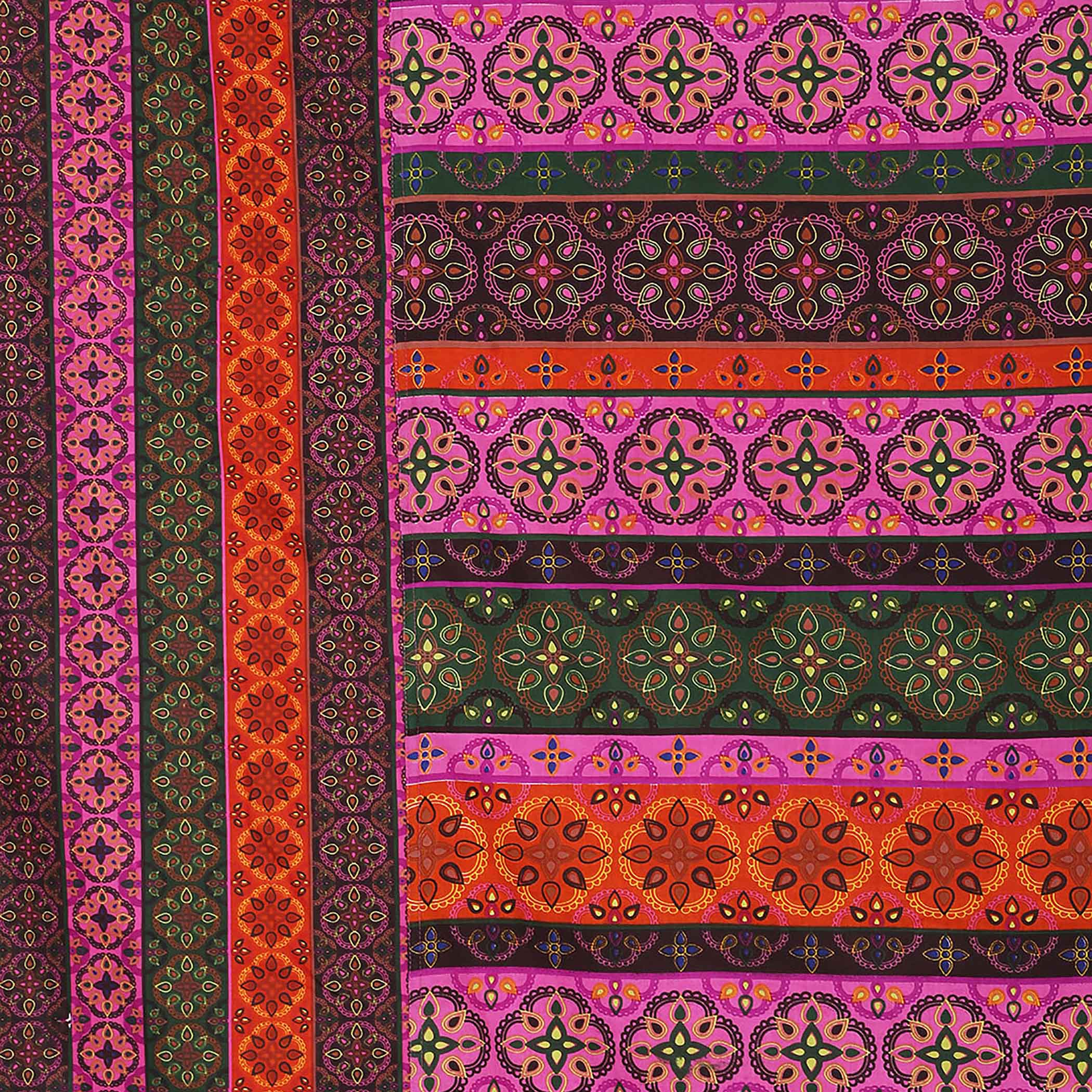 Sunset Kaleidoscope – 200TC Pure Cotton Single Bedsheet (60x90 Inches)