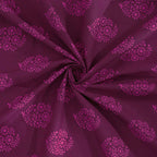 Magenta Mirage - Ethnic Buti 200TC Cotton Single Bedsheet (60x90 Inches)