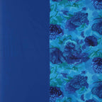Oceanic Embrace - Deep Blue Floral 200TC Cotton Single Bedsheet (60x90 Inches)