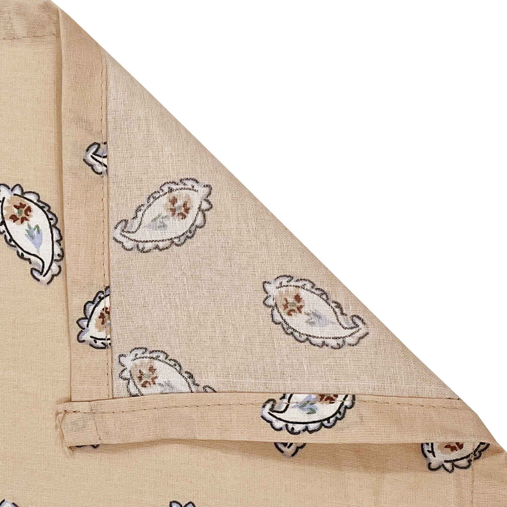 Peach Parlor Paisley - European Elegance 144TC Roto Cotton Single Bedsheet (60x90 Inches)