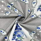 Misty Manor Paisley - European Grace 144TC Roto Cotton Single Bedsheet (60x90 Inches)