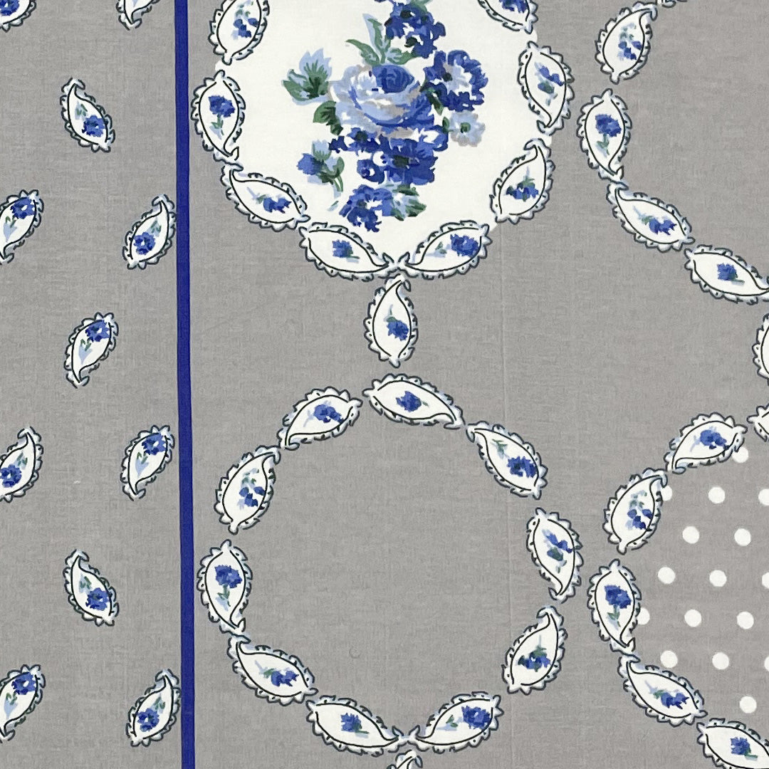 Misty Manor Paisley - European Grace 144TC Roto Cotton Single Bedsheet (60x90 Inches)