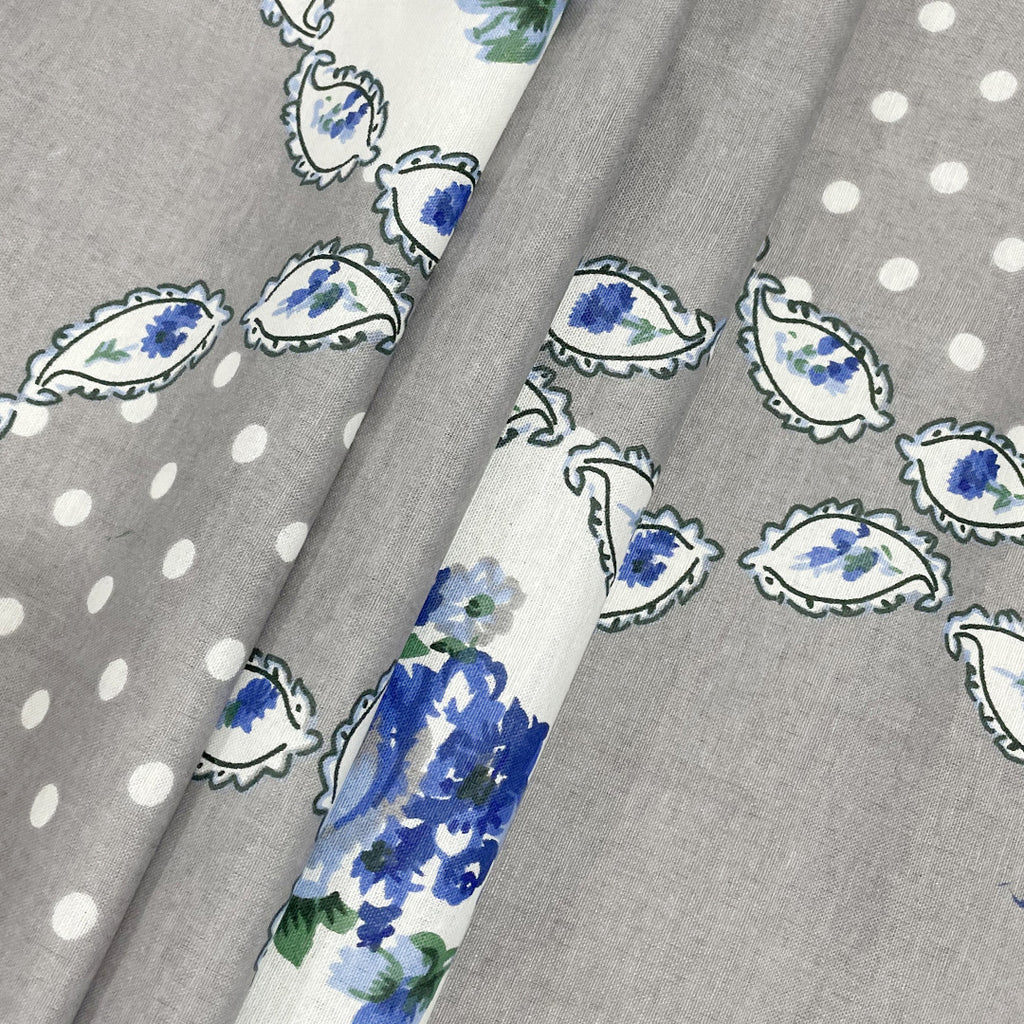 Misty Manor Paisley - European Grace 144TC Roto Cotton Single Bedsheet (60x90 Inches)