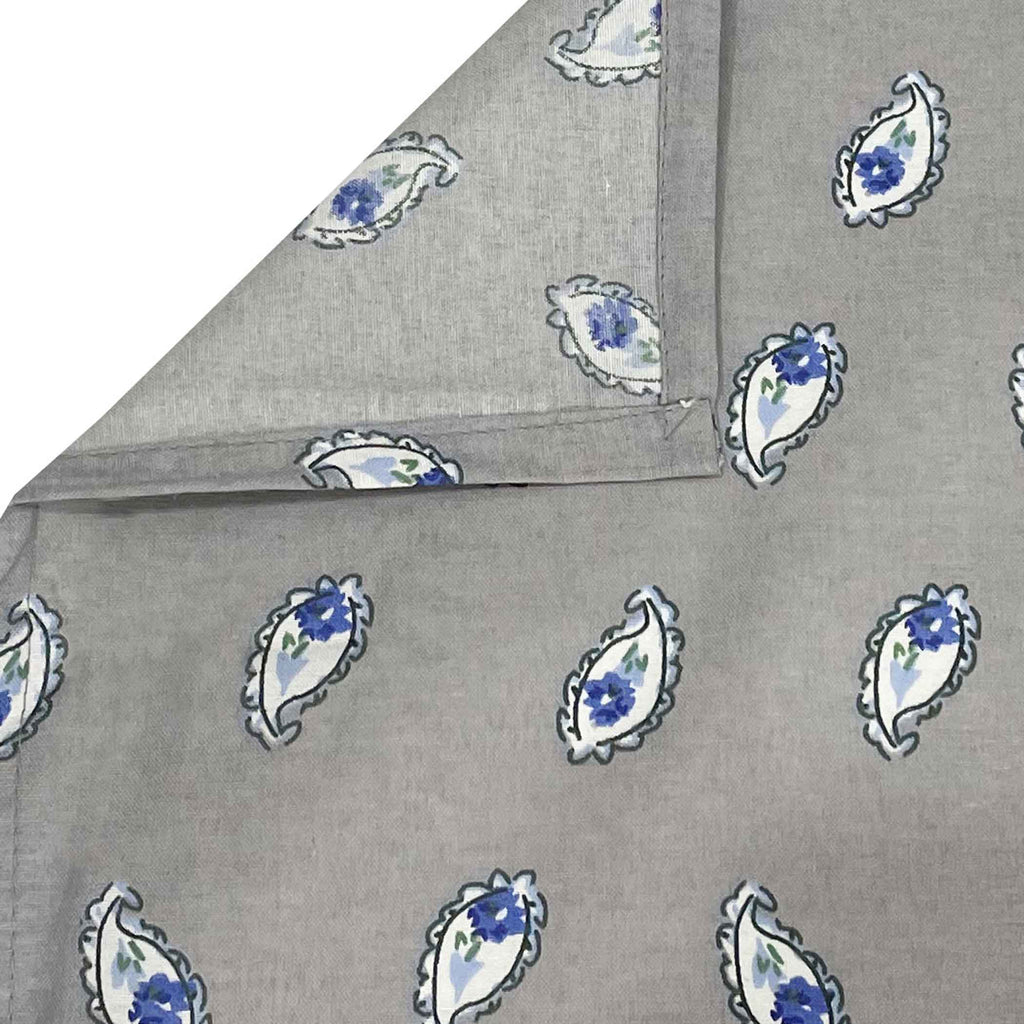 Misty Manor Paisley - European Grace 144TC Roto Cotton Single Bedsheet (60x90 Inches)