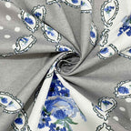 Misty Manor Paisley - European Grace 144TC Roto Cotton Single Bedsheet (60x90 Inches)