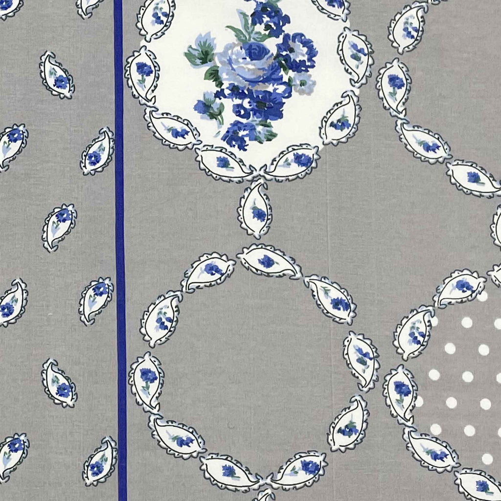 Misty Manor Paisley - European Grace 144TC Roto Cotton Single Bedsheet (60x90 Inches)